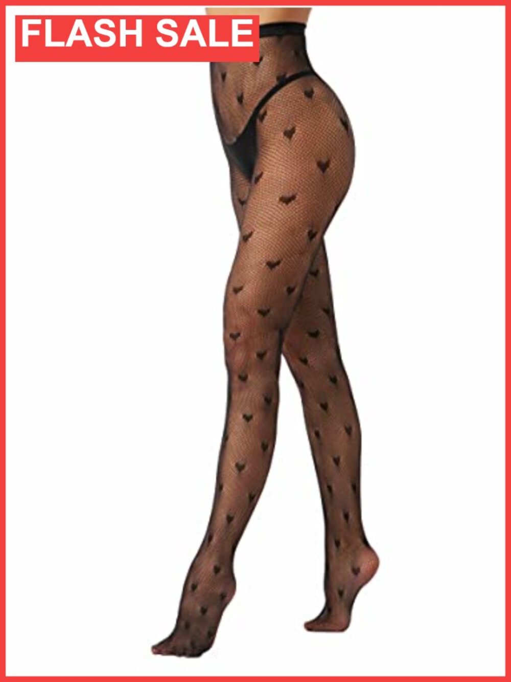 EVERSWE High Waist Fishnet Tights Thigh High Suspender Stockings Nylon Blend